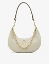 Marc Jacobs The Curve Leather Shoulder Bag In Cloud White