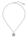 Marc Jacobs The Daisy Balloon Necklace In Silver In White
