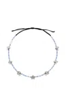 Marc Jacobs Daisy Beaded Station Necklace In White