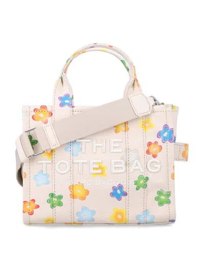 Marc Jacobs The Daisy Canvas Small Tote Bag In White