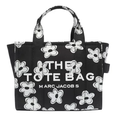 Marc Jacobs The Daisy Canvas Small Tote Bag In Black