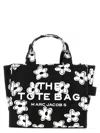 Marc Jacobs Small Canvas Tote Bag With Floral Pattern In White/black
