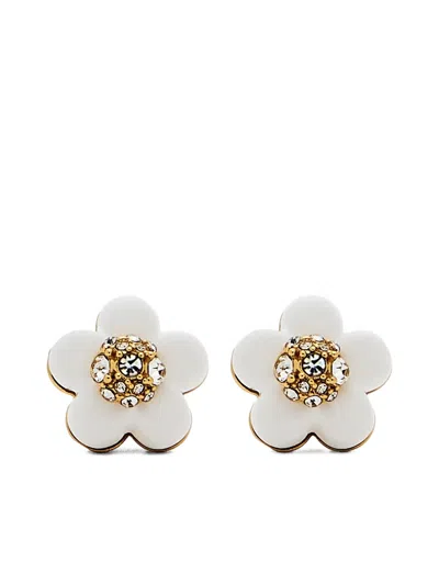 Marc Jacobs The Daisy Earrings In White