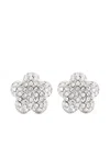 Marc Jacobs The Daisy Pave Stud Earrings In Metallic