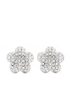 Marc Jacobs The Daisy Pave Stud Earrings In Gray
