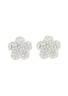 Marc Jacobs The Daisy Pave Stud Earrings In Silver