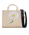 Marc Jacobs The Daisy Script Canvas Medium Tote Bag In Brown