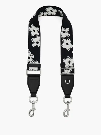 Marc Jacobs The Daisy Webbing Strap In Black