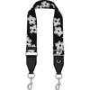 Marc Jacobs The Daisy Webbing Strap In Black/white