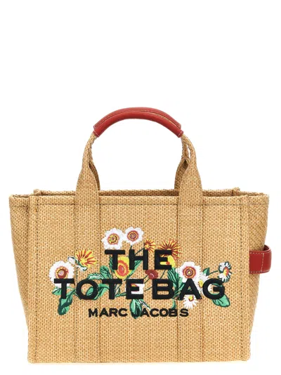 Marc Jacobs The Daisy Woven Medium Tote Shopping Bag In Beige