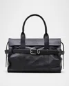 Marc Jacobs The Dakota Belted Leather Tote Bag In Black