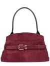 Marc Jacobs Purple Suede Shoulder Bag In Burgundy