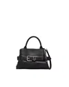 Marc Jacobs The Satchel Dakota Small Black Handbag With Logo Embossed On The Back And Belt Closure In Leather Wo In Black