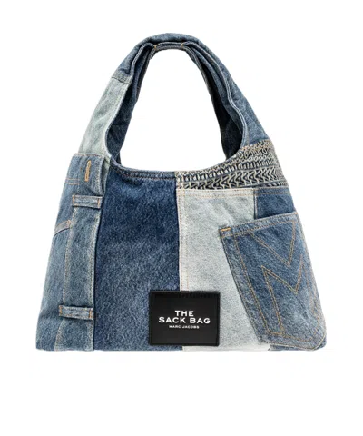 Marc Jacobs The Deconstructed Denim Sack Bag In Blue