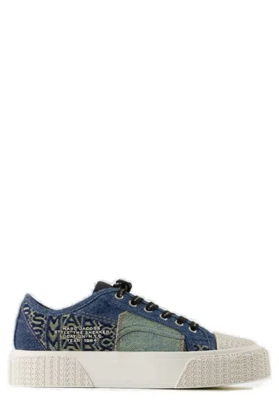 Marc Jacobs The Deconstructed Denim Sneakers In Blue