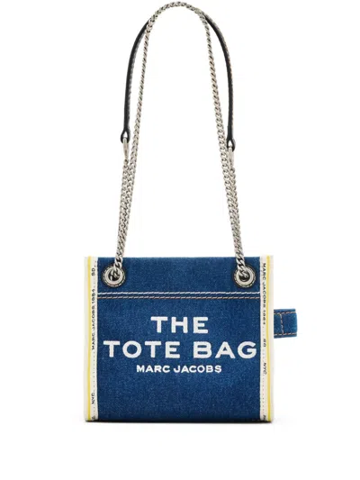 Marc Jacobs The Denim Chain Crossbody Tote Bag In Blue