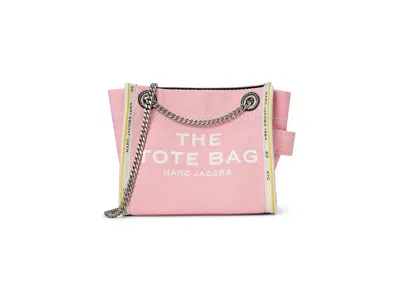 Marc Jacobs The Denim Chain Crossbody Tote Bag Cross Body Handbags Ribbon Pink: One Size