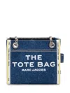 Marc Jacobs Sac Cabas The Denim Chain Micro Tote Bag In Blue