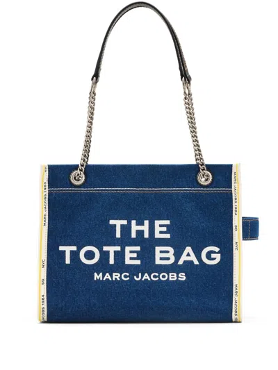 Marc Jacobs The Medium Denim Tote Bag In Blau