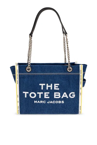 Marc Jacobs The Denim Chain Medium Tote Bag In Black