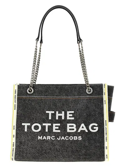 Marc Jacobs The Denim Chain Medium Tote Bag - In Gray