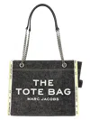Marc Jacobs 'the Denim Chain Medium Tote' Shoulder Bag In Gray