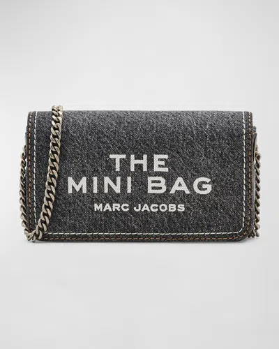 Marc Jacobs The Denim Chain Mini Bag In Black Wash