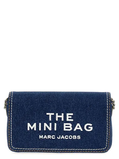 Marc Jacobs The Denim Chain Mini Crossbody Bag In Dark Wash