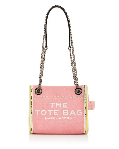 Marc Jacobs The Denim Chain Crossbody Tote Bag In Pink