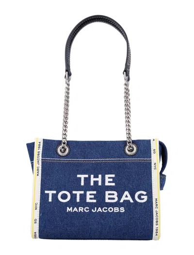 MARC JACOBS MARC JACOBS THE DENIM CHAIN SMALL TOTE BAG