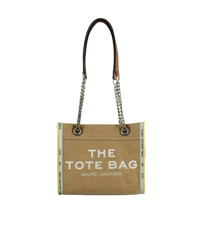 Marc Jacobs The Denim Chain Small Tote Bag In Brown