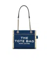 Marc Jacobs The Denim Chain Small Tote Bag Dark Wash In 473