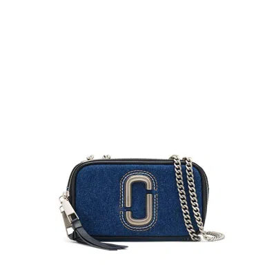 Marc Jacobs The Denim Chain Snapshot Crossbody Bag In Blue