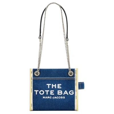Pre-owned Marc Jacobs The Denim Chain Tote Bag 'dark Wash' In Blue