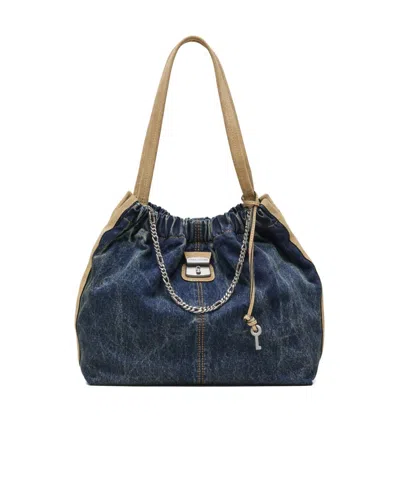 Marc Jacobs The Denim Cristina Suede Tote Bag In Pattern