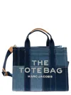 MARC JACOBS 'THE DENIM MEDIUM' BLUE TOTE BAG WITH CONTRASTING LOGO PRINT WOMAN