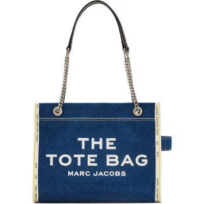 Marc Jacobs The Denim Chain Medium Tote Bag In Blue