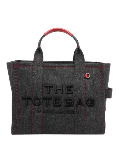 Marc Jacobs The Denim Medium Tote In Black