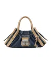 Marc Jacobs The Small Cristina Denim Suede Satchel In Blue