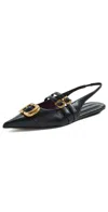 Marc Jacobs The Doll Shoe Slingback Flats Black In Black