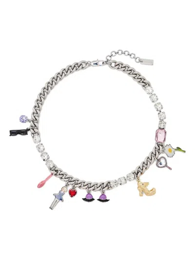 Marc Jacobs The Dollhouse Charm Necklace In Burgundy