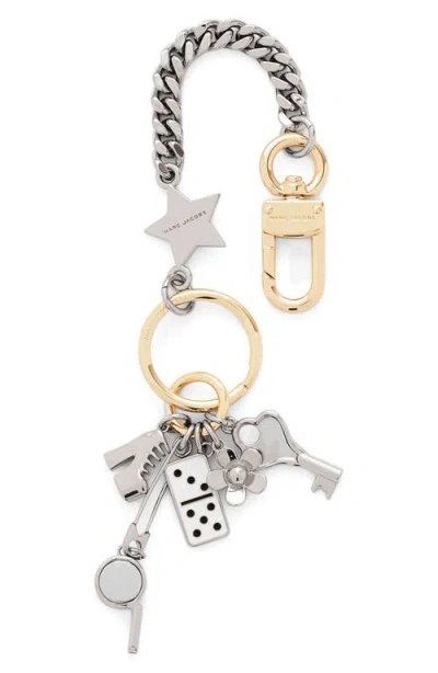 Marc Jacobs The Domino Effect Bag Charm In Metallic