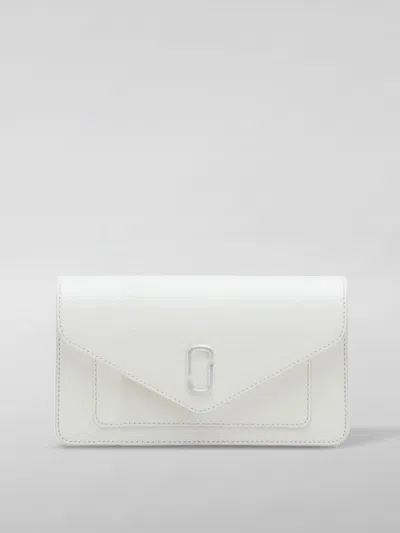 Marc Jacobs The Double J Wallet Bag In Saffiano Leather In White