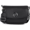 Marc Jacobs The Dtm Signet Turnlock Small Saddle Bag In Black
