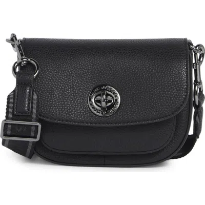 Marc Jacobs The Dtm Signet Turnlock Small Saddle Bag In Black