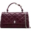 Marc Jacobs The Dual Chain Diamond Quilted Convertible Leather Shoulder Bag In Purple