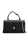 Marc Jacobs The Xl Dual Chain Diamond Quilted Convertible Leather Shoulder Bag In Black