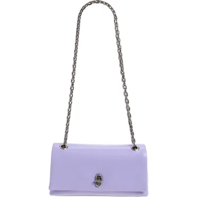 Marc Jacobs The Dual Chain Leather Wallet On A Chain In Lilac
