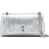 Marc Jacobs Womens The Dual Leather Wallet On Chain Silver In Silver