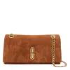 Marc Jacobs Womens Copper Dual-chain Mini Leather-suede Cross-body Bag In Brown